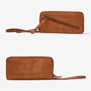 Free People distressed vegan wallet